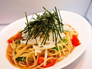 オクラと長芋の冷製ネバネバ梅パスタ.JPG